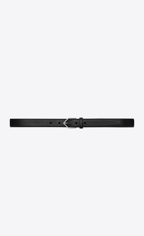 TRIANGLE buckle belt in black leather